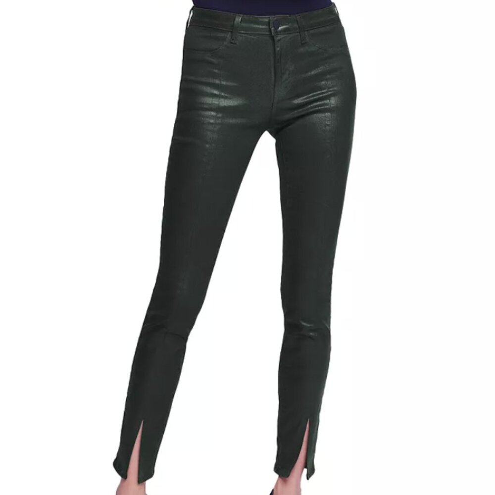 L’Agence Jyothi High Rise Coated Split Ankle Jeans Size 25 NWT